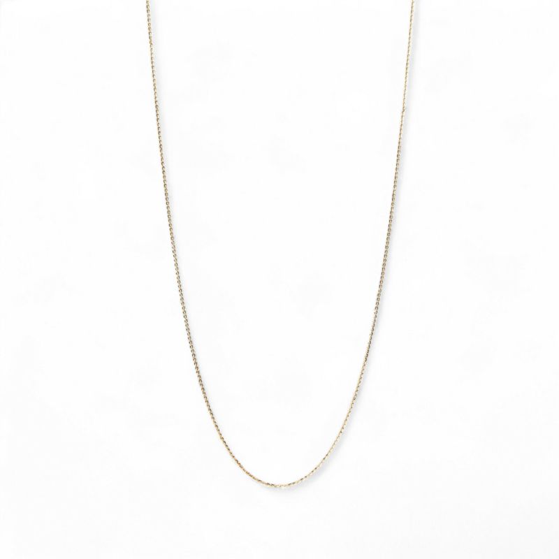 【受注発注品】トゥインクルカット ロングチェーン K18 長さ:70cm 太さ:1.3mm(線径0.35mm) スライド式(無段階で調節可) ゴールド [n6]（ペンダント チェーンネックレス 18金）