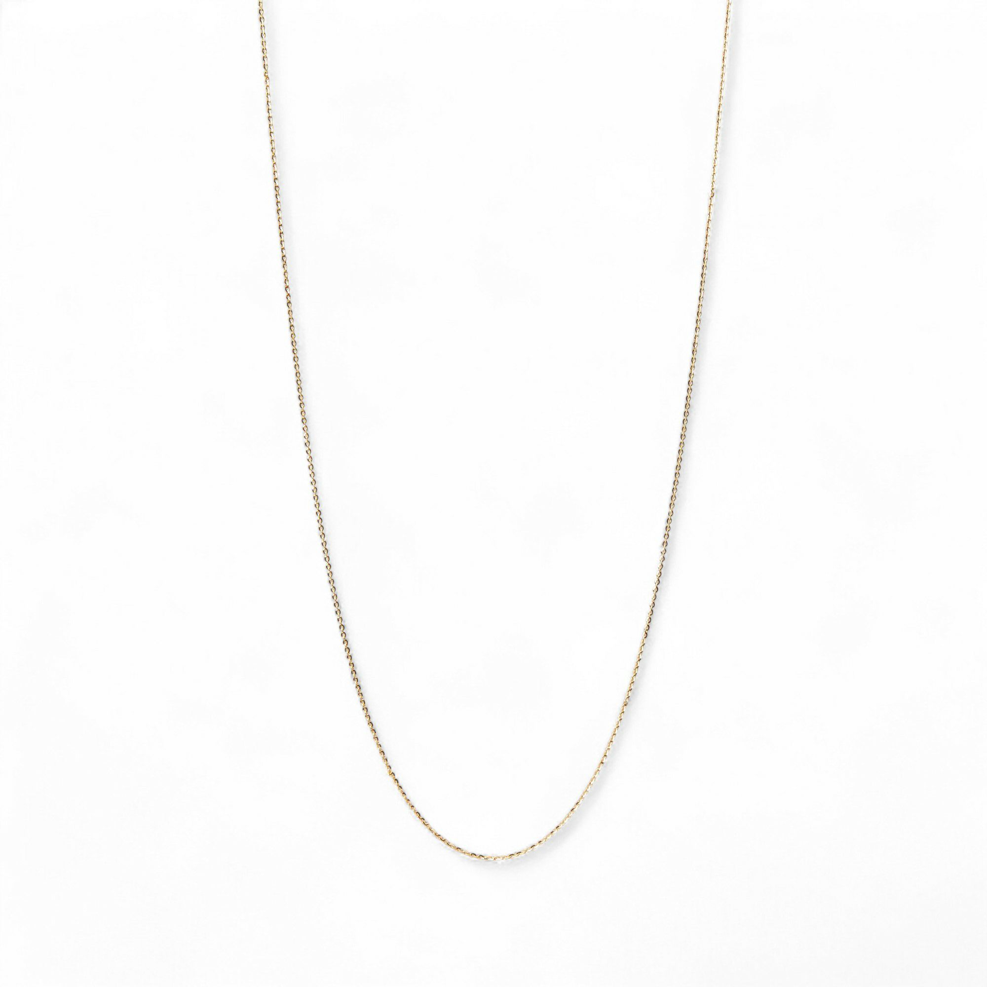 【受注発注品】トゥインクルカット ロングチェーン K18 長さ:70cm 太さ:1.3mm(線径0.35mm) スライド式(無段階で調節可) ゴールド [n6]（ペンダント チェーンネックレス 18金）