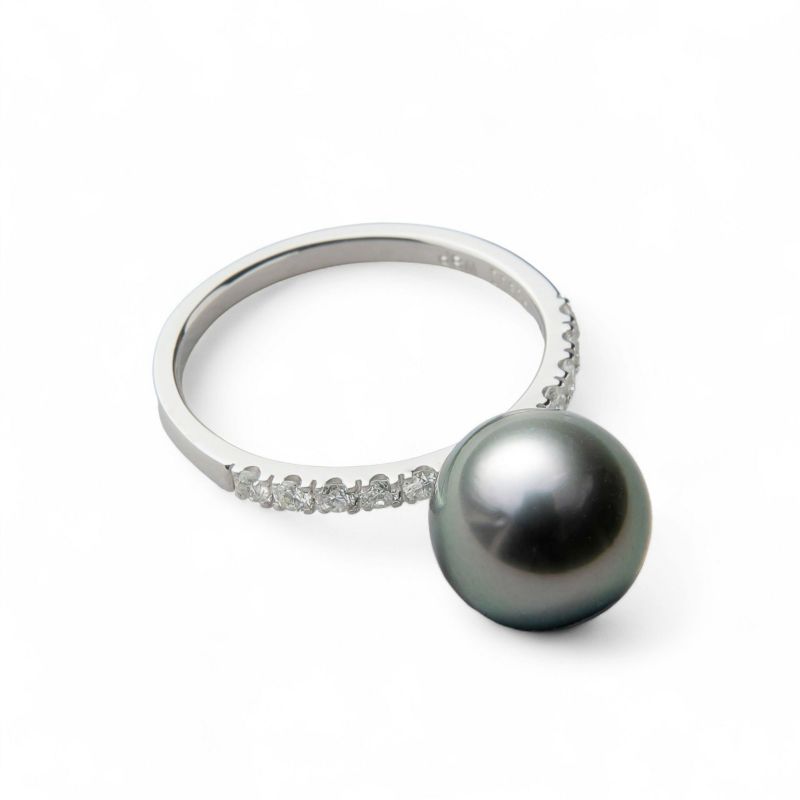 LUXE タヒチ黒蝶真珠 リング9mmUP PT900 | 南洋真珠リング