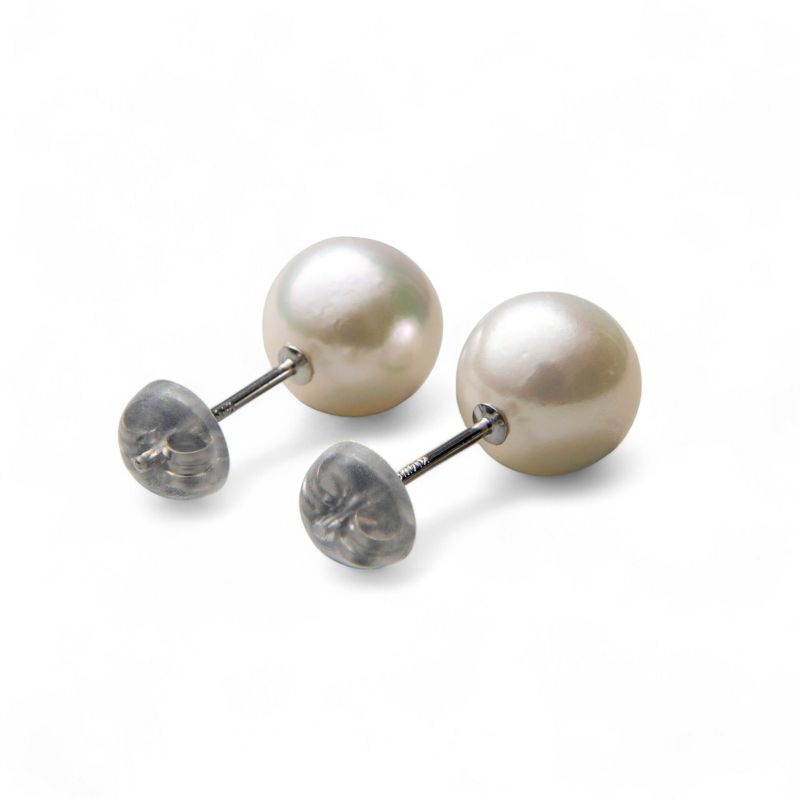 【初めての方におすすめ】あこや本真珠 パールピアス ホワイト系 8.0-8.5mm BBB Pt900 プラチナ　フォーマル スタッドピアス【本店限定商品】[n3]