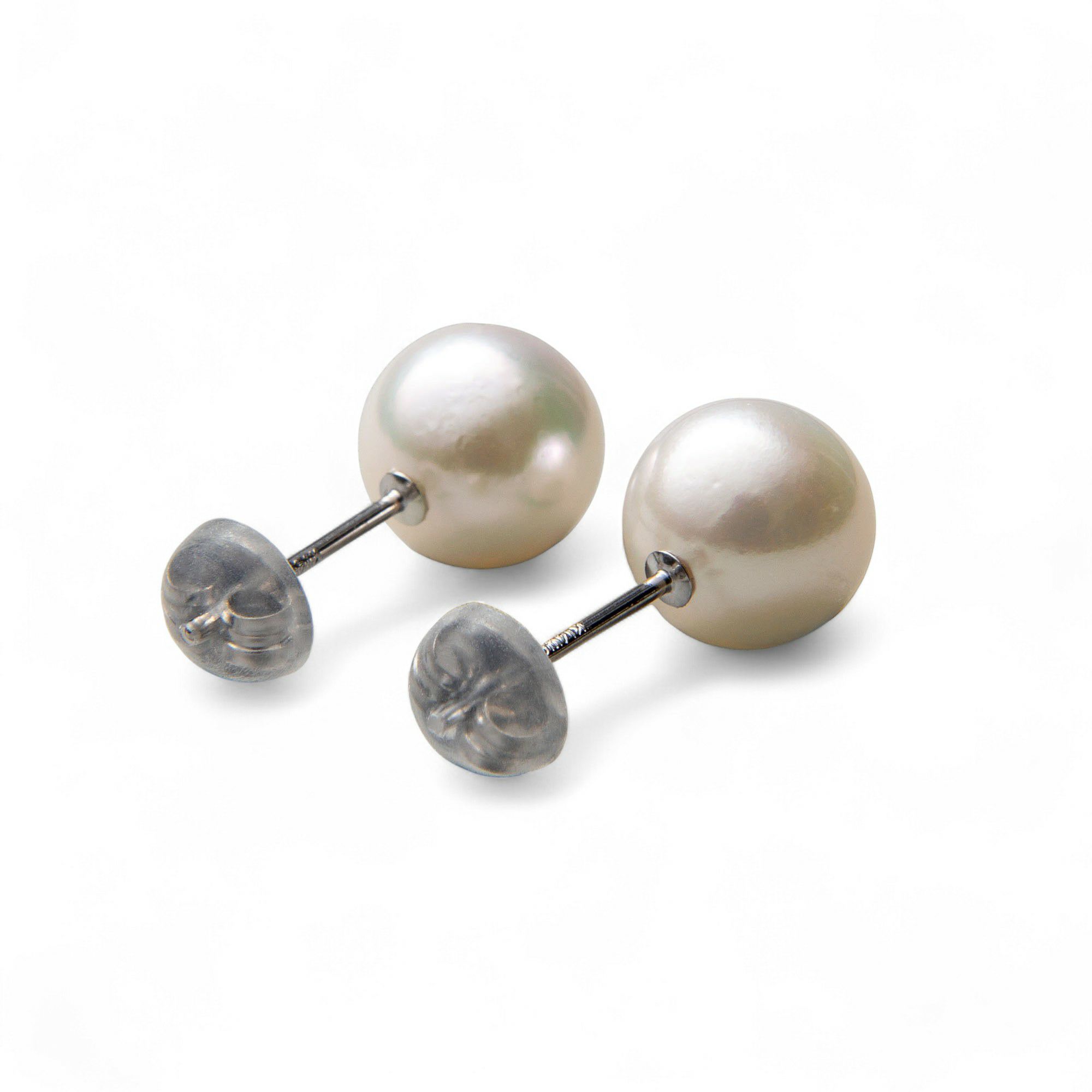 【初めての方におすすめ】あこや本真珠 パールピアス ホワイト系 8.0-8.5mm BBB Pt900 プラチナ　フォーマル スタッドピアス【本店限定商品】[n3]