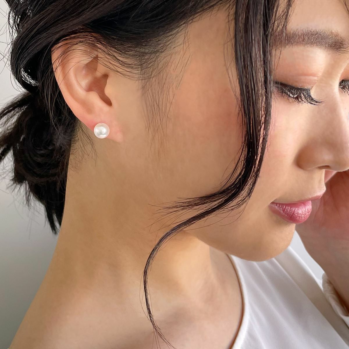 あこや真珠 スタッドピアス8.0-8.5mm PT900 | あこや真珠ピアス  