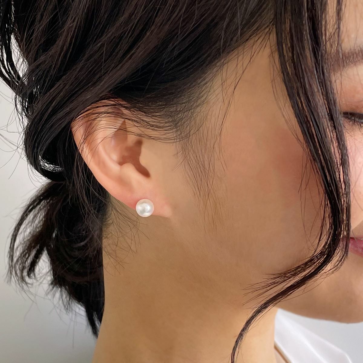PT900 アコヤパール イヤリング 8.5mm Pt900/K18/K14WGアコヤ真珠  