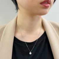 あこや真珠 1粒 ペンダント8.0-8.5mm K18WG/YG(45cm) | あこや真珠ペンダント