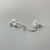 K14WG イヤリング金具　ネジバネ式【新品】【予備クッションおまけ】※取付無料 K14WG イヤリング金具 ネジバネ式【新品】【予備クッション
