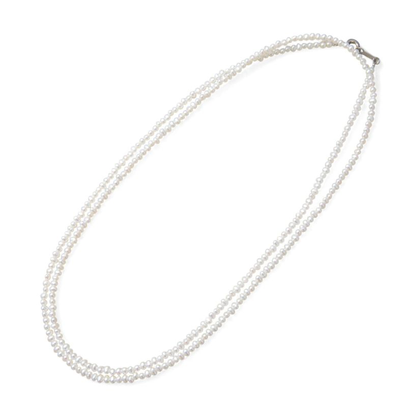 淡水真珠 ロングネックレス2.5-3.2mm　80cm