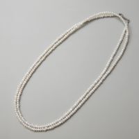 淡水真珠 ロングネックレス2.5-3.2mm　80cm