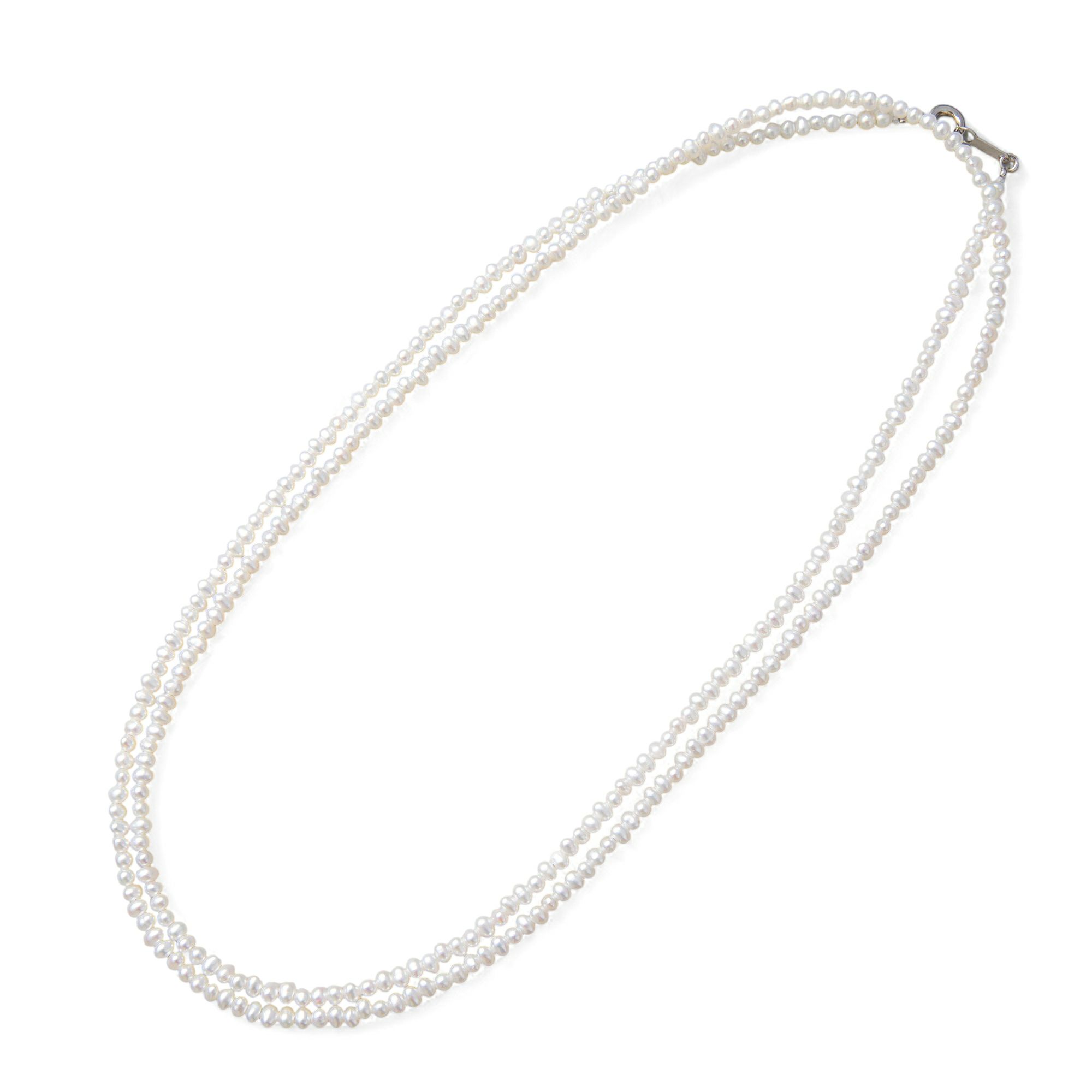 淡水真珠 ロングネックレス2.5-3.2mm　80cm
