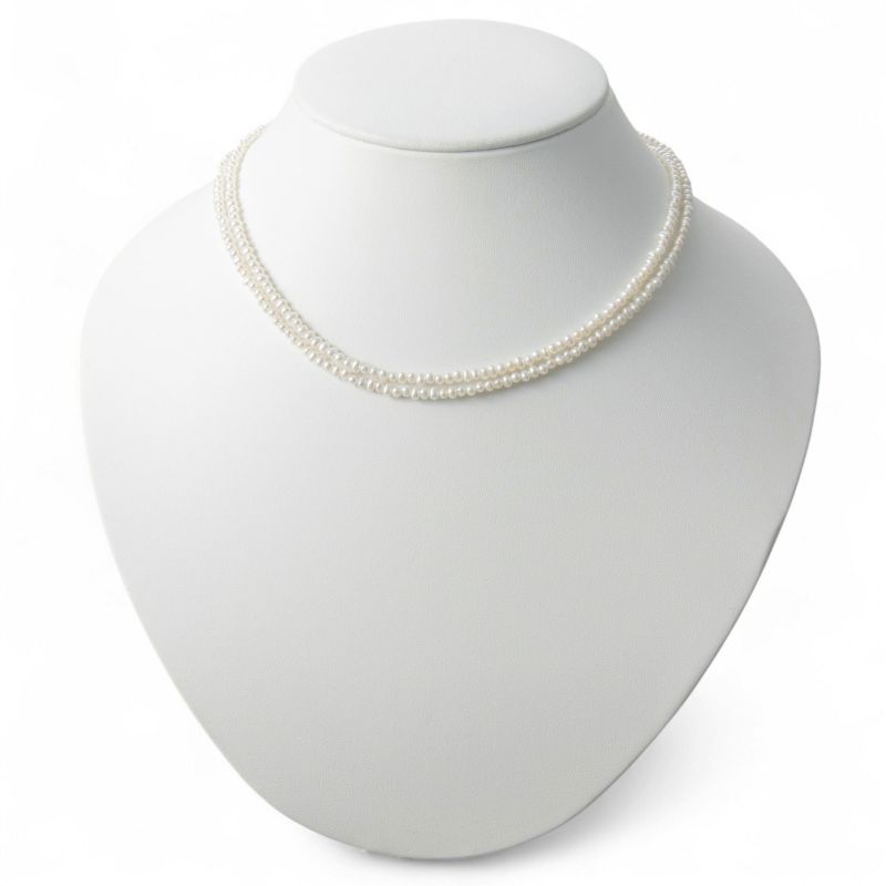 淡水真珠 ロングネックレス2.5-3.2mm　80cm