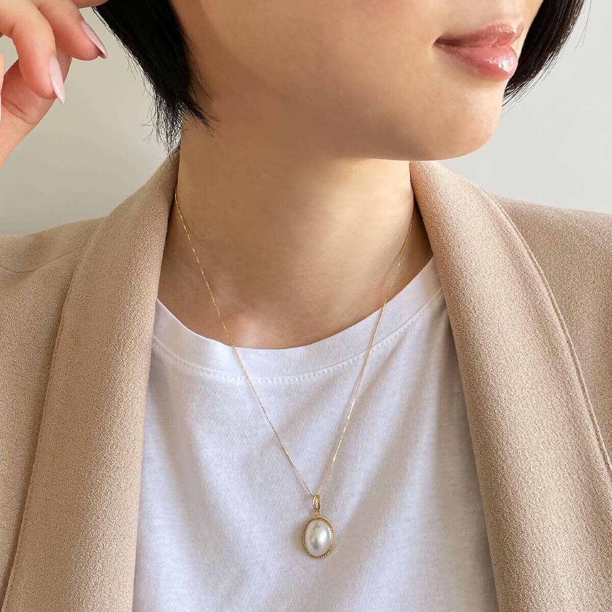 マベ真珠 ペンダントトップ 10mmUP K18YG | その他ペンダント 