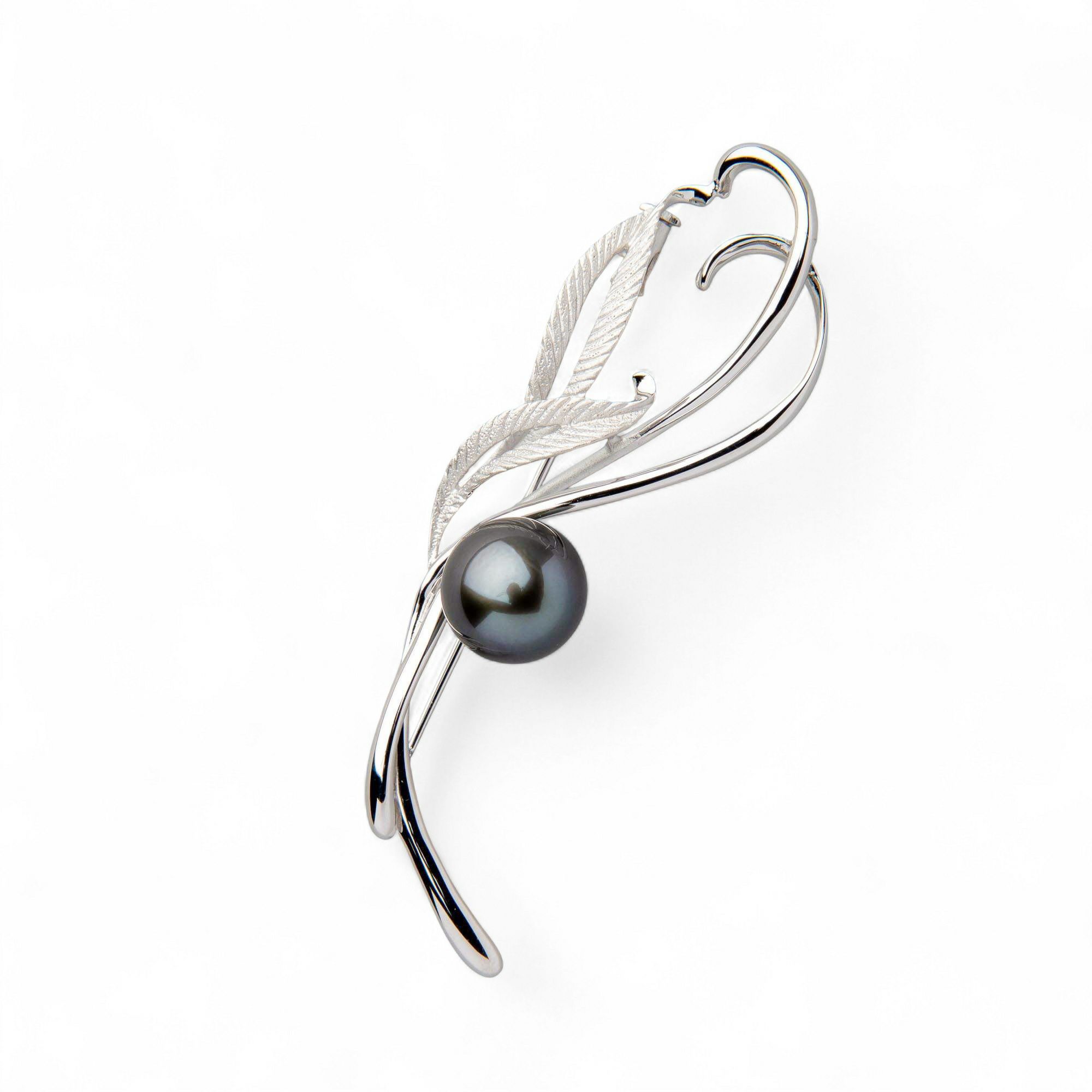 タヒチ パール 9.8mm シルバーブローチ（楽天市場】ブローチ パール  