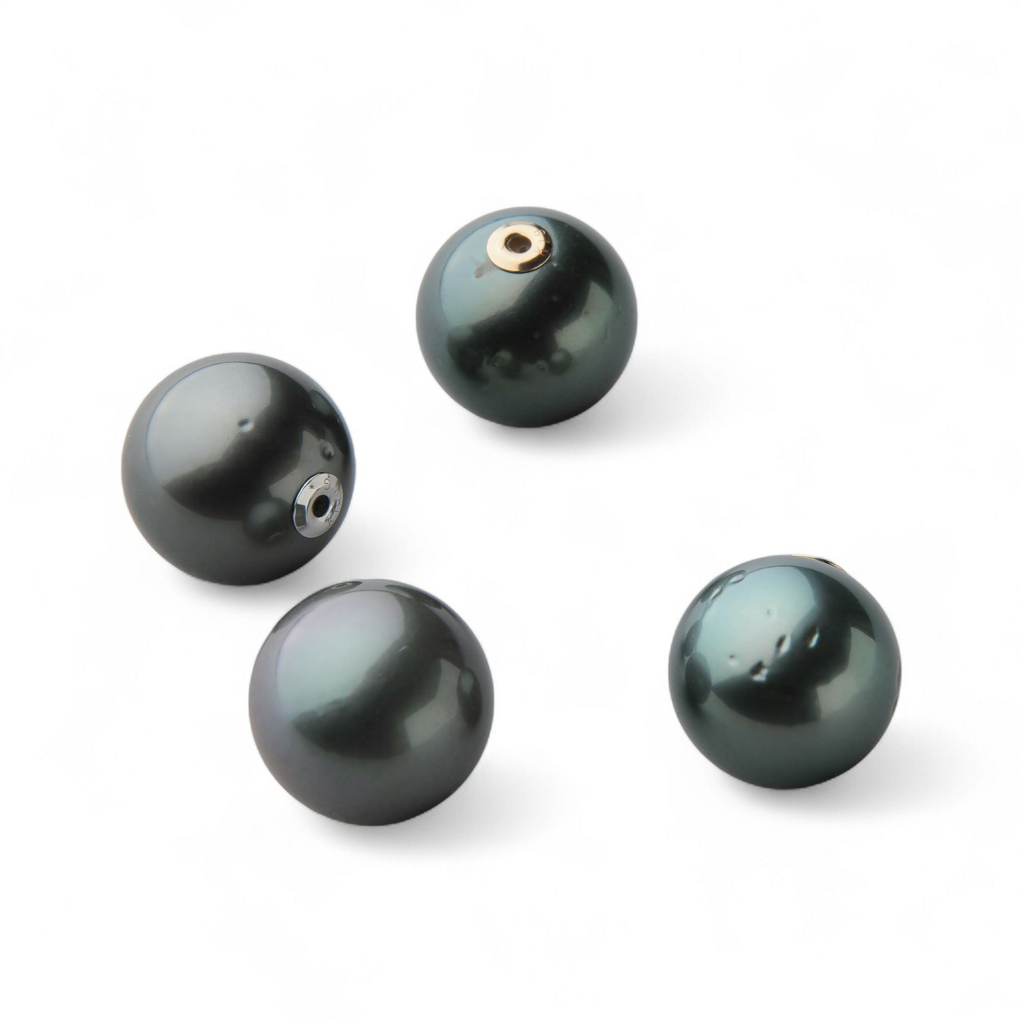 Tahitian+ タヒチ黒蝶真珠 パールキャッチ　11mmUP K18WG/YG