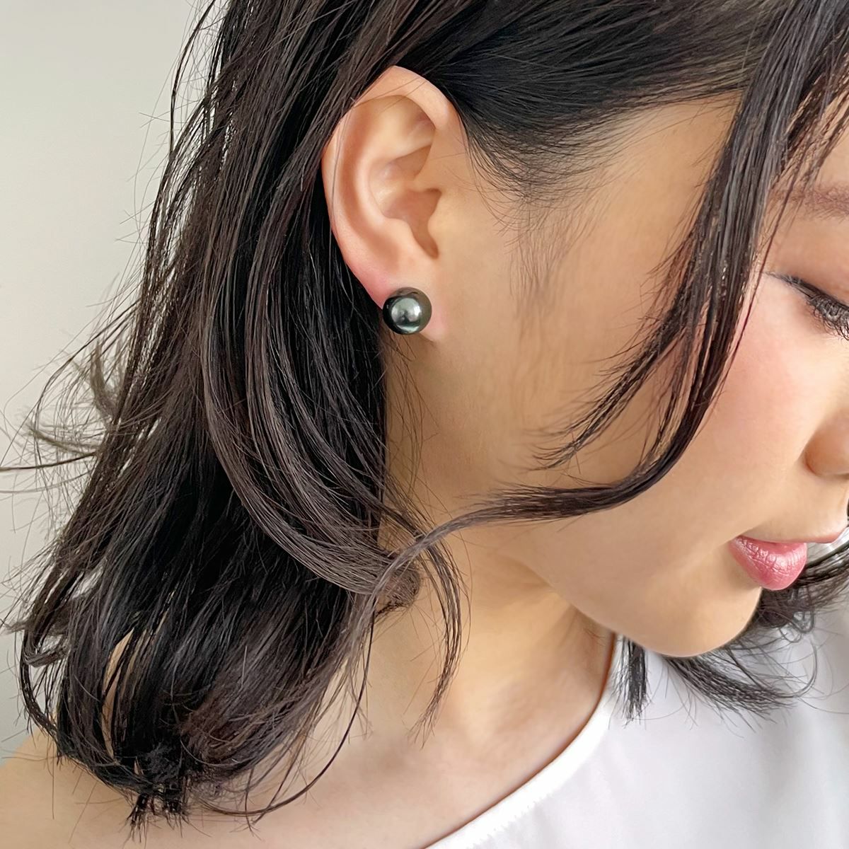 タヒチ黒蝶真珠ピアス 