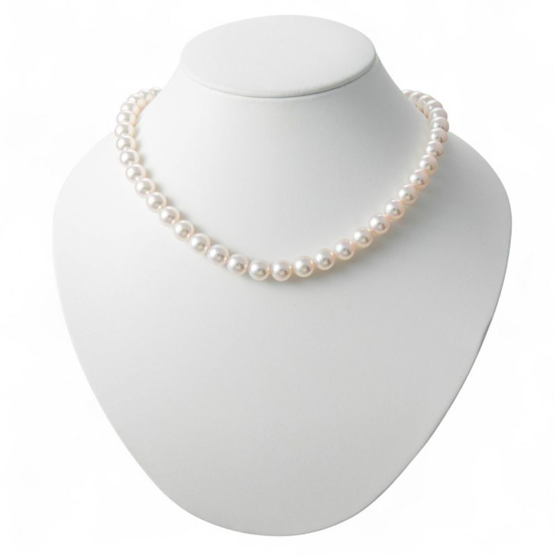 あこや真珠【オーロラロゼ】 鑑別書付 パールネックレス ホワイトピンク系 8.5-9.0mm AAB ラウンド [真珠科学研究所発行][n2]（真珠 ネックレス）（冠婚葬祭 フォーマル 入学式 卒業式 結婚式 成人式）