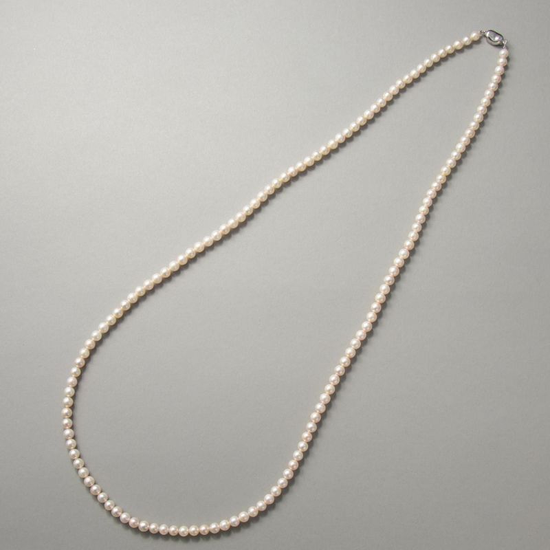 あこや真珠　ネックレス　ロング　長さ 119cm  6.5mm〜7.0mmつきのかばん⭐︎財布⭐︎小物