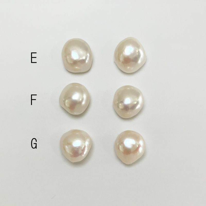 淡水真珠 大粒バロックパール 選べるパールピアス イヤリング ～unique(ユニーク)～ ホワイト系 12-13mm A～BC  K18（本真珠）[n2]（トレンド おしゃれ　カジュアル 大珠）