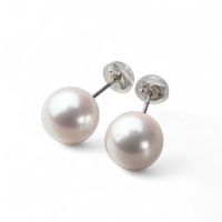 オーロラ天女 花珠真珠 ピアス9.0-9.5mm PT900 | 花珠真珠ピアス