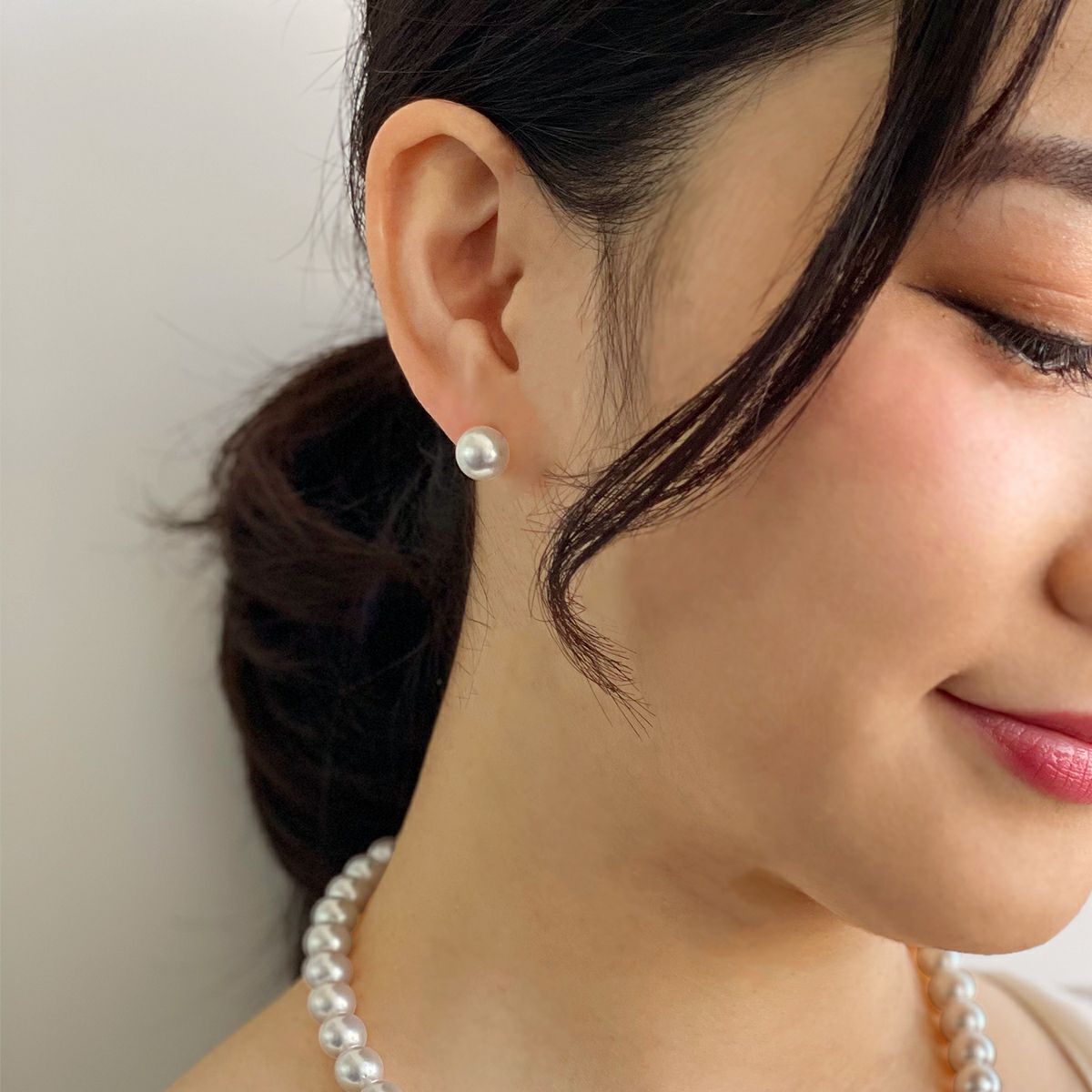 オーロラ天女 花珠真珠 ピアス9.0-9.5mm PT900 | 花珠真珠ピアス 