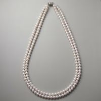 パールネックレス あこや真珠 ロングネックレス 7.0-7.5mm 60cm 本真珠 高品質