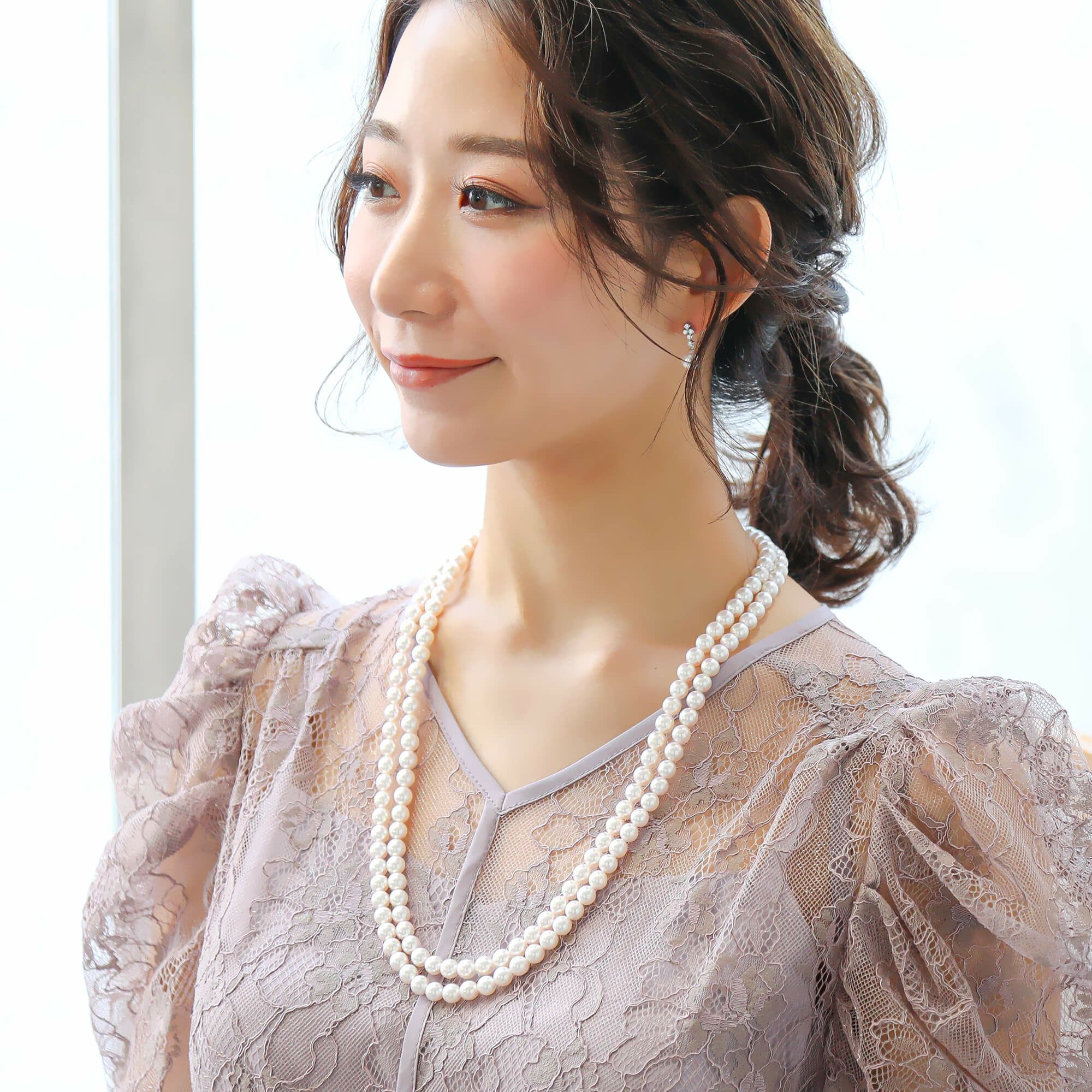 あこや真珠 ロングネックレス7.0-7.5mm 60cm | 7.0-8.0mm 