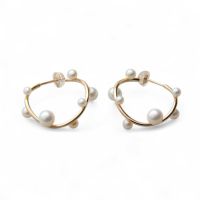 淡水真珠 ラウンドウエーブ ピアス K10YG 2.5-5.0mm 《enSTYLE》［n3］(淡水パール ギフト プレゼント ベビーパール ゴールド レディース トレンド おしゃれ)