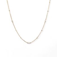 淡水真珠 ステーションネックレス ペンダント K10YG 2.5-3.0mm 《enSTYLE》［n4］(ベビーパール パールネックレス カジュアル フェミニン 重ね付け ギフト プレゼント ゴールド レディース)