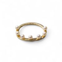 淡水真珠 ベビーパール リング K10 2.5-3.0mm 《enSTYLE》[n4](淡水パール 重ね付け ギフト プレゼント レディース ゴールド 大人カジュアル)