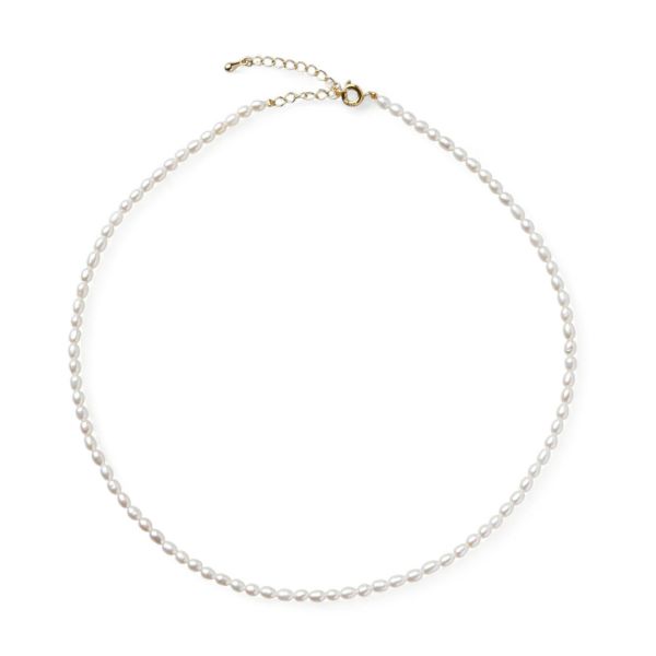 淡水ベビーネックレス　ライス　3.0-3.5mm