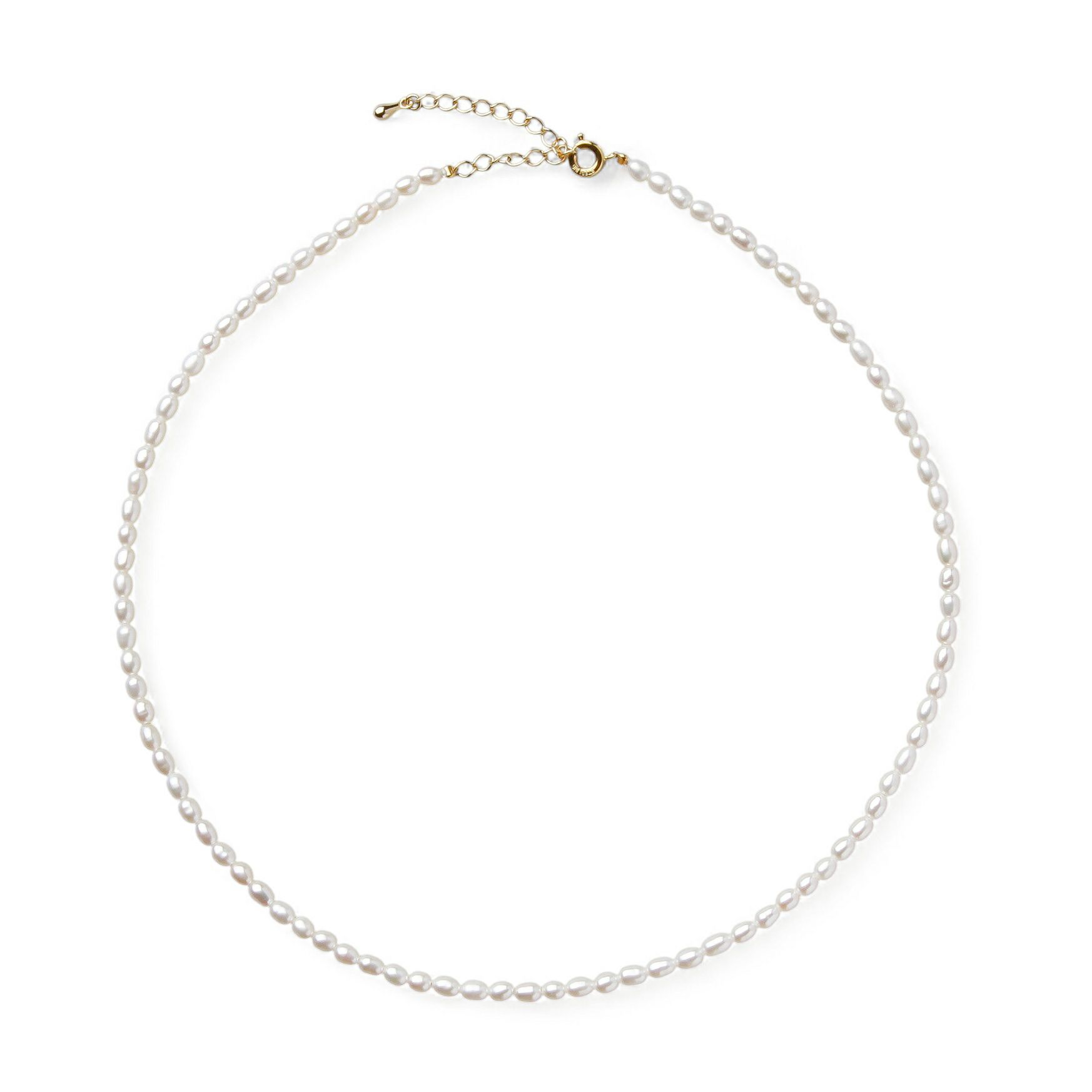 淡水ベビーネックレス　ライス　3.0-3.5mm