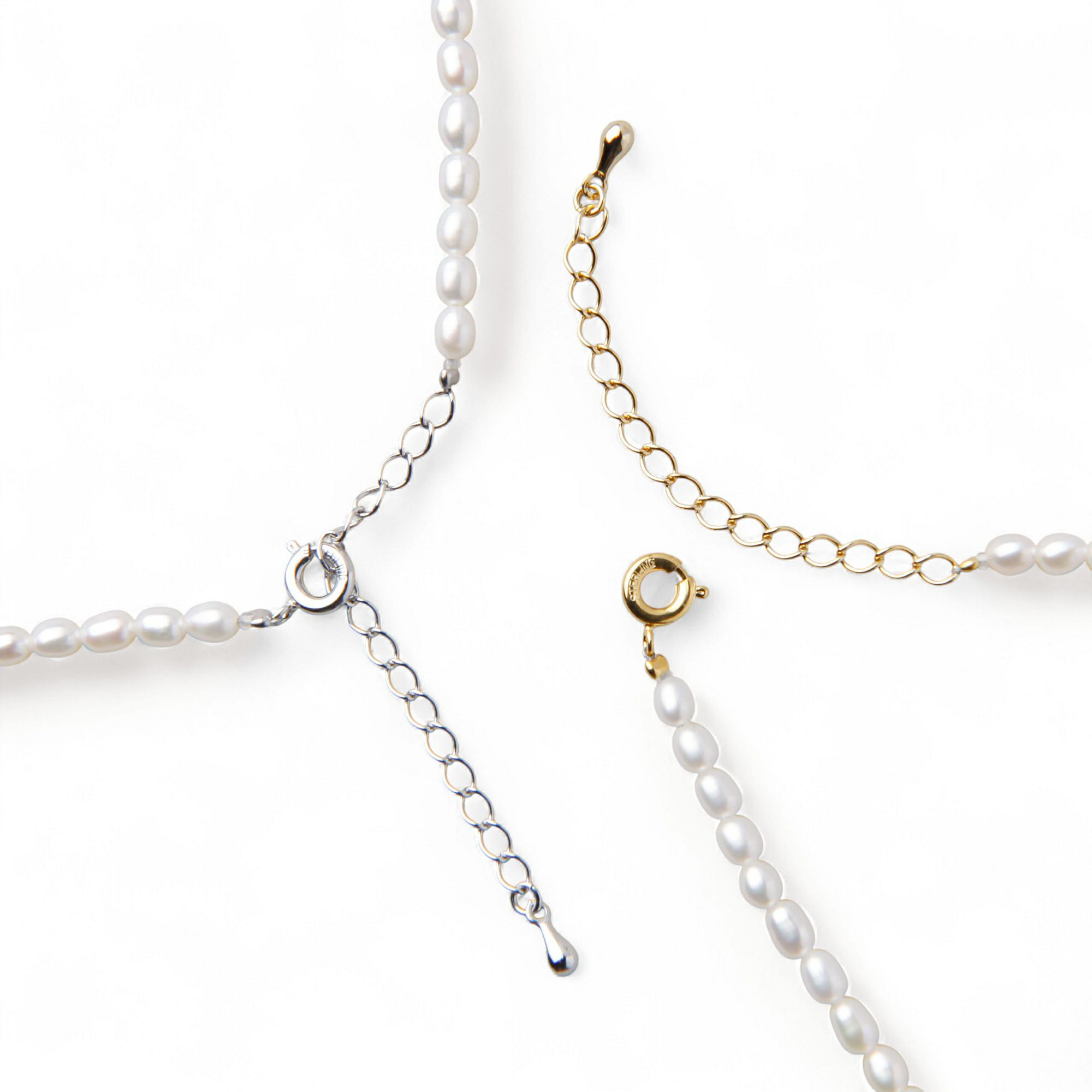 淡水ベビーネックレス　ライス　3.0-3.5mm