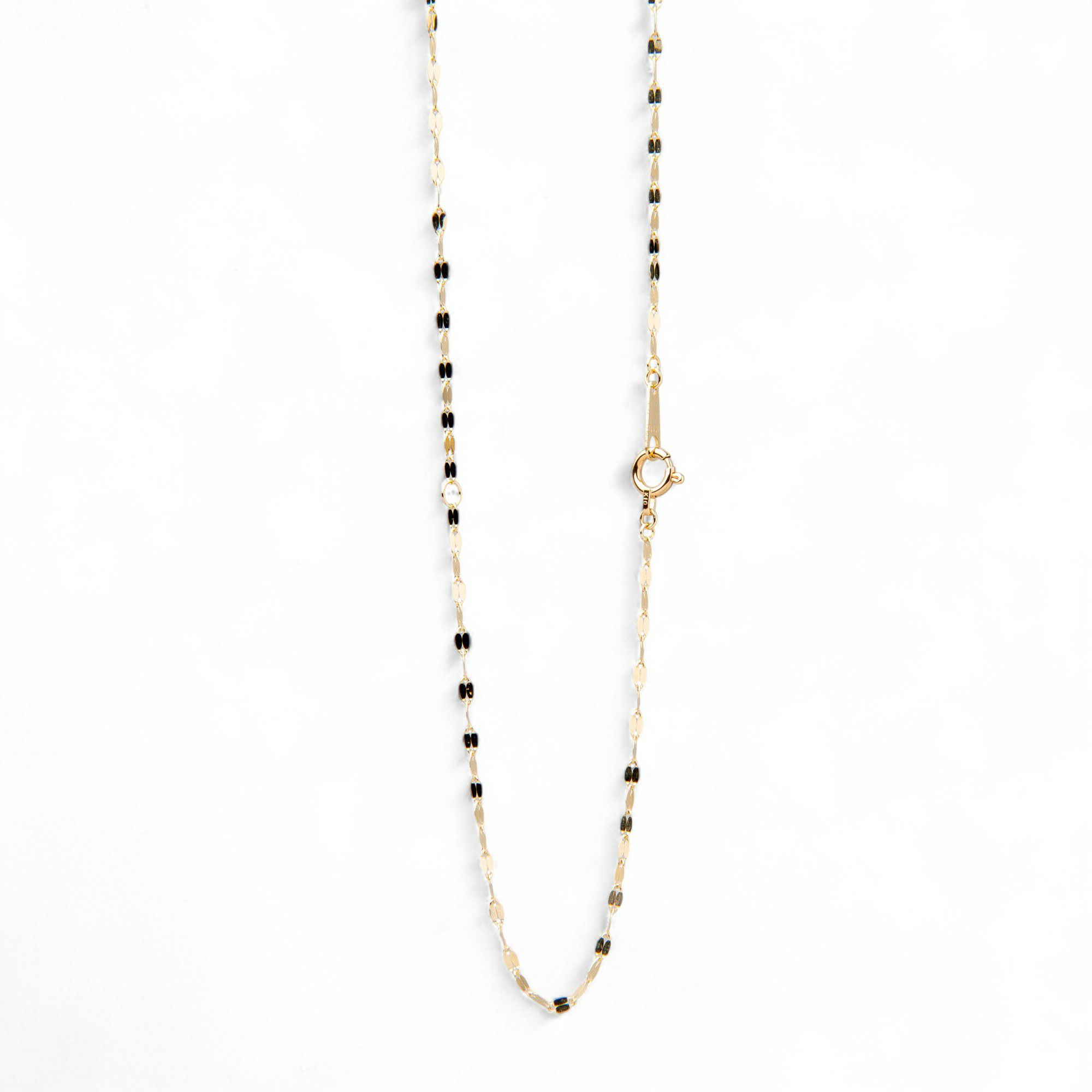 ペタルチェーン 70cm ロングネックレス K10WG/K10YG/K10PG ゴールド（アジャスター環付き/60cmに調整可） [n3]（ロングチェーン ロングネックレス トレンド チョーカー 重ねづけ おしゃれ インスタ映え）