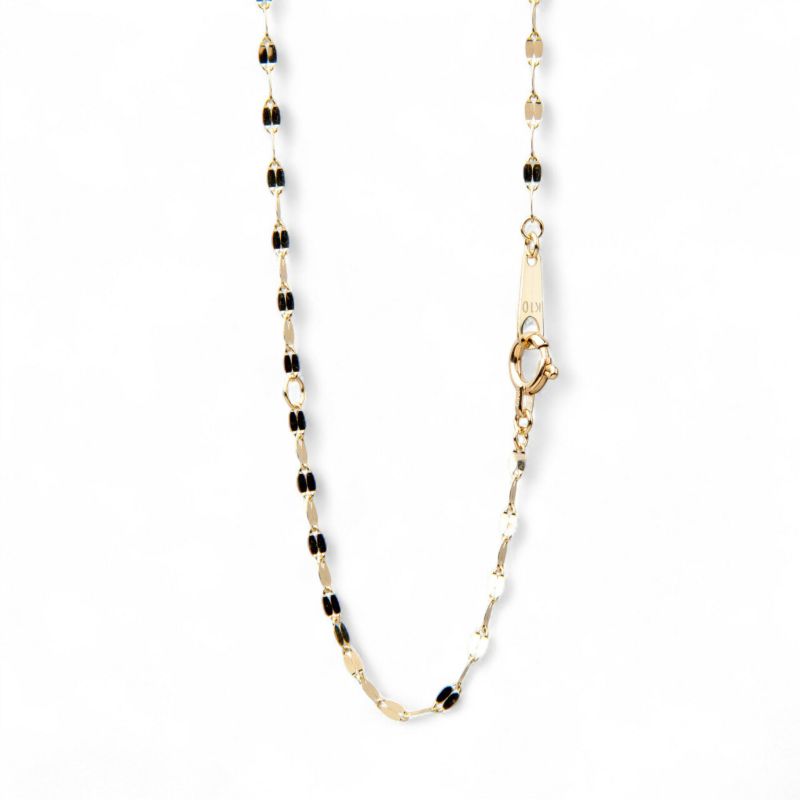 ペタルチェーン ネックレス 45cm K10WG/K10YG/K10PG ゴールド（アジャスター環付/40cmに調整可） [n3]（トレンド チョーカー 重ねづけ おしゃれ インスタ映え）