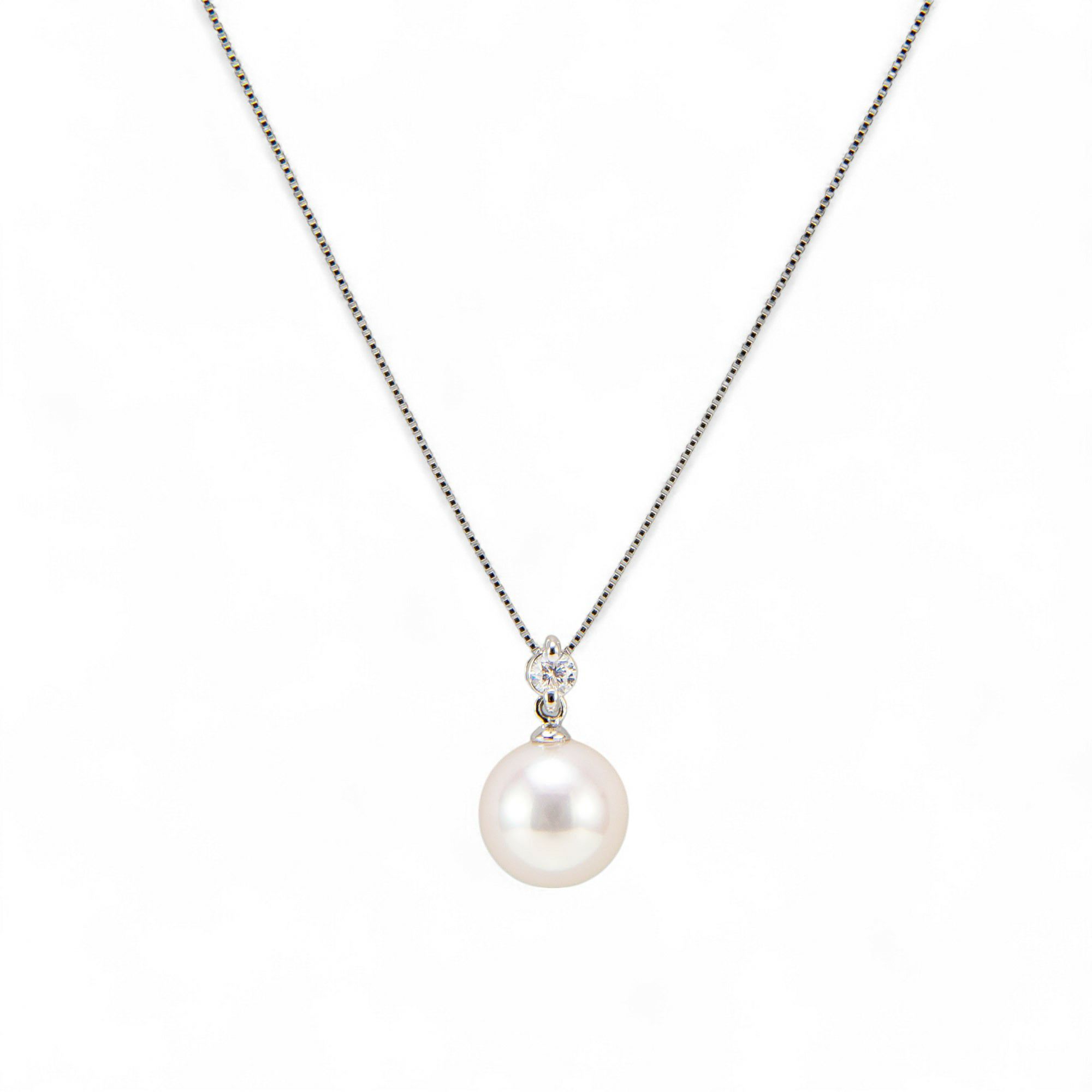 あこや真珠 1粒 ペンダント8.0-8.5mm K18WG/YG(45cm) | あこや真珠  