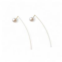 あこや真珠 7.5-8.0mm ワイヤーピアス K10YG