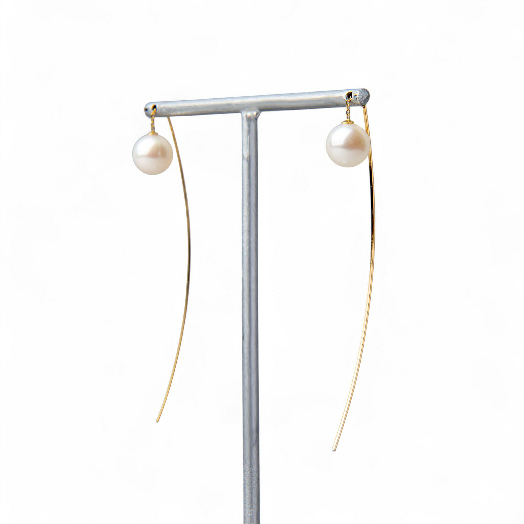 あこや真珠 7.5-8.0mm ワイヤーピアス K10YG