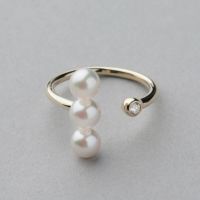 Carina あこや真珠 リング5.0-6.0mm K10WG/K10YG