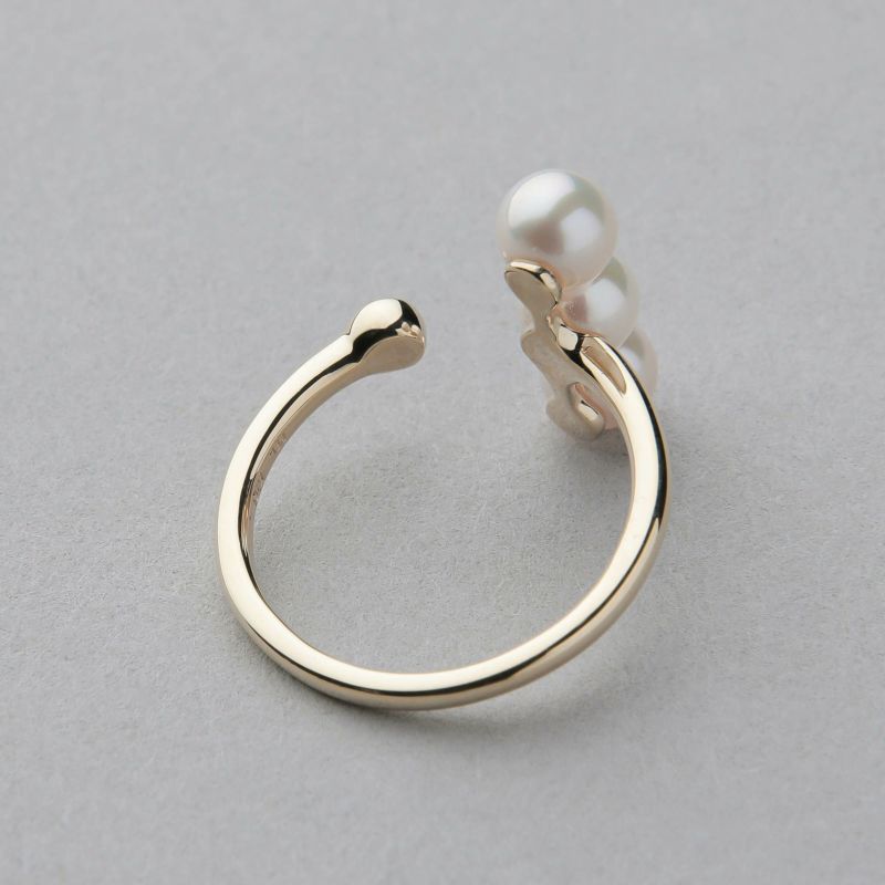 Carina あこや真珠 リング5.0-6.0mm K10WG/K10YG
