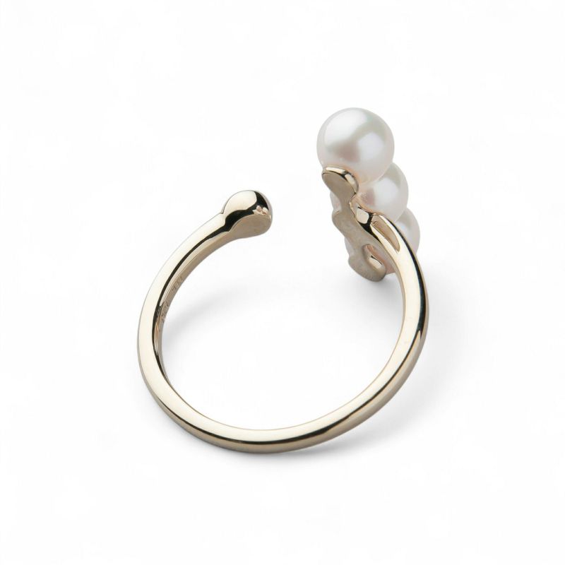 Carina あこや真珠 リング5.0-6.0mm K10WG/K10YG