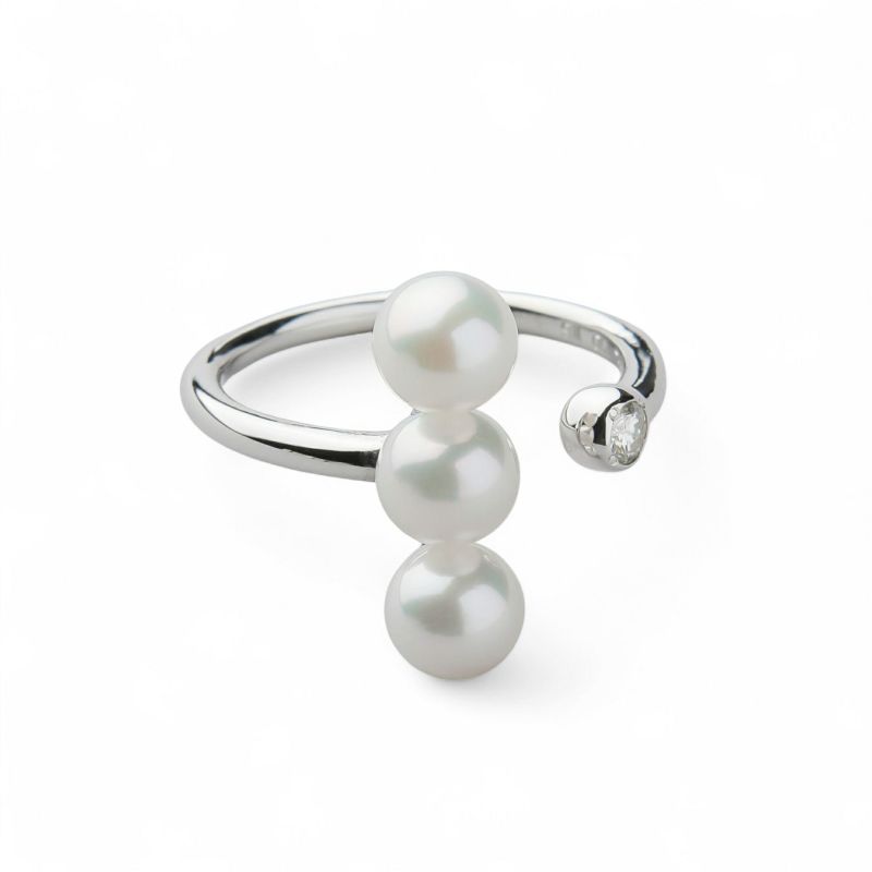 Carina あこや真珠 リング5.0-6.0mm K10WG/K10YG