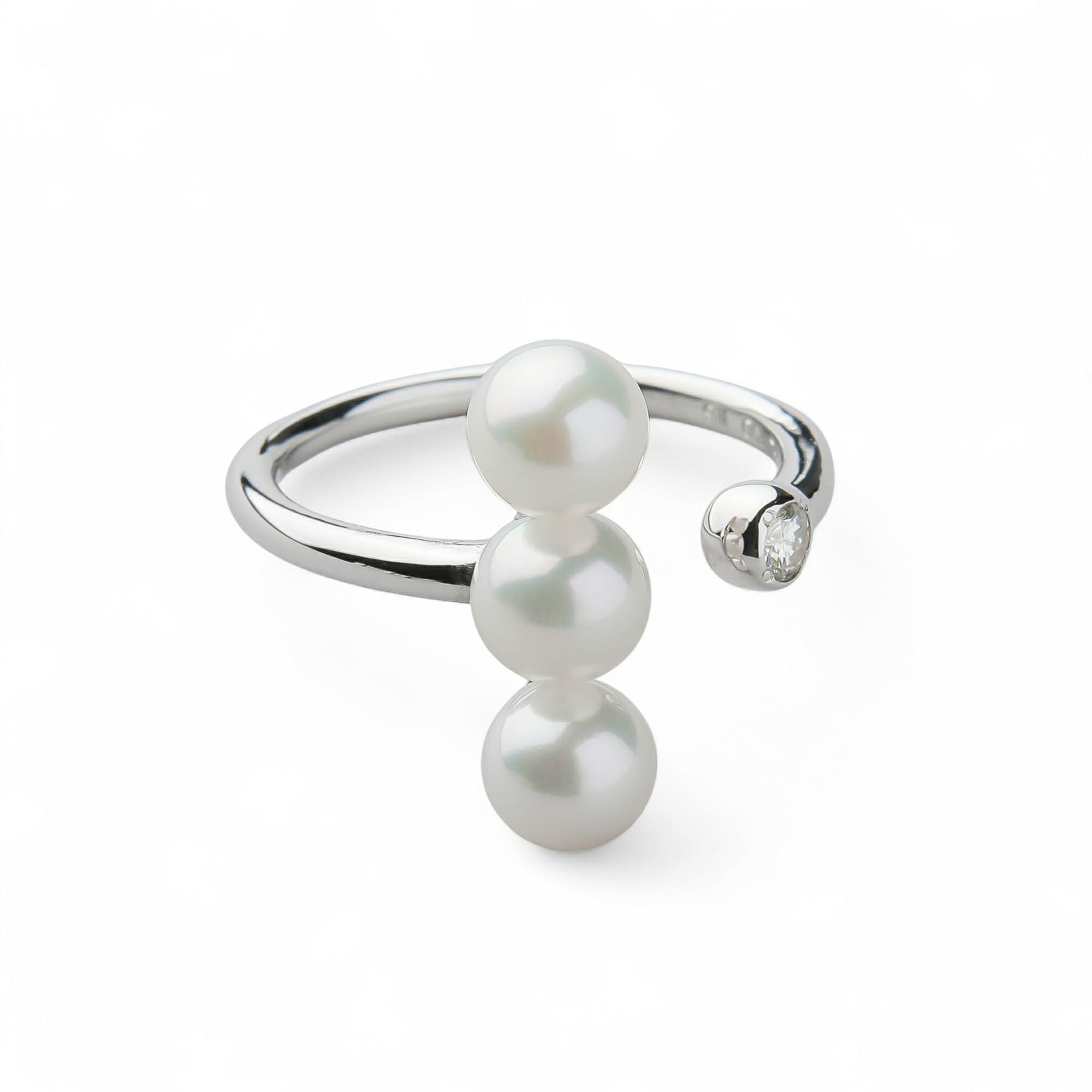 Carina あこや真珠 リング5.0-6.0mm K10WG/K10YG