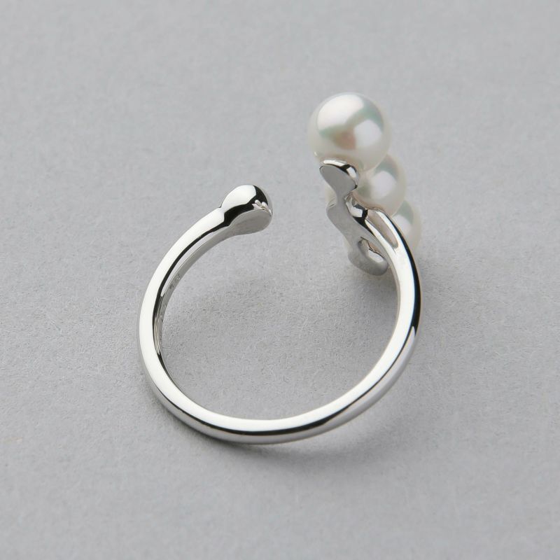 Carina あこや真珠 リング5.0-6.0mm K10WG/K10YG