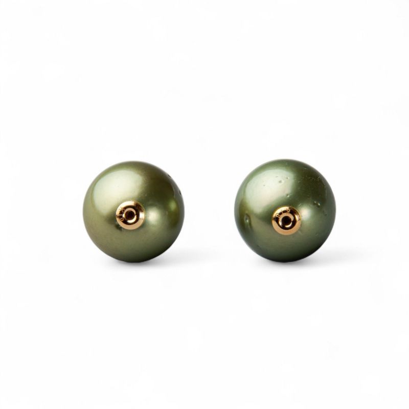  Pistachio タヒチ黒蝶真珠 パールキャッチ　11mmUP K18WG/YG