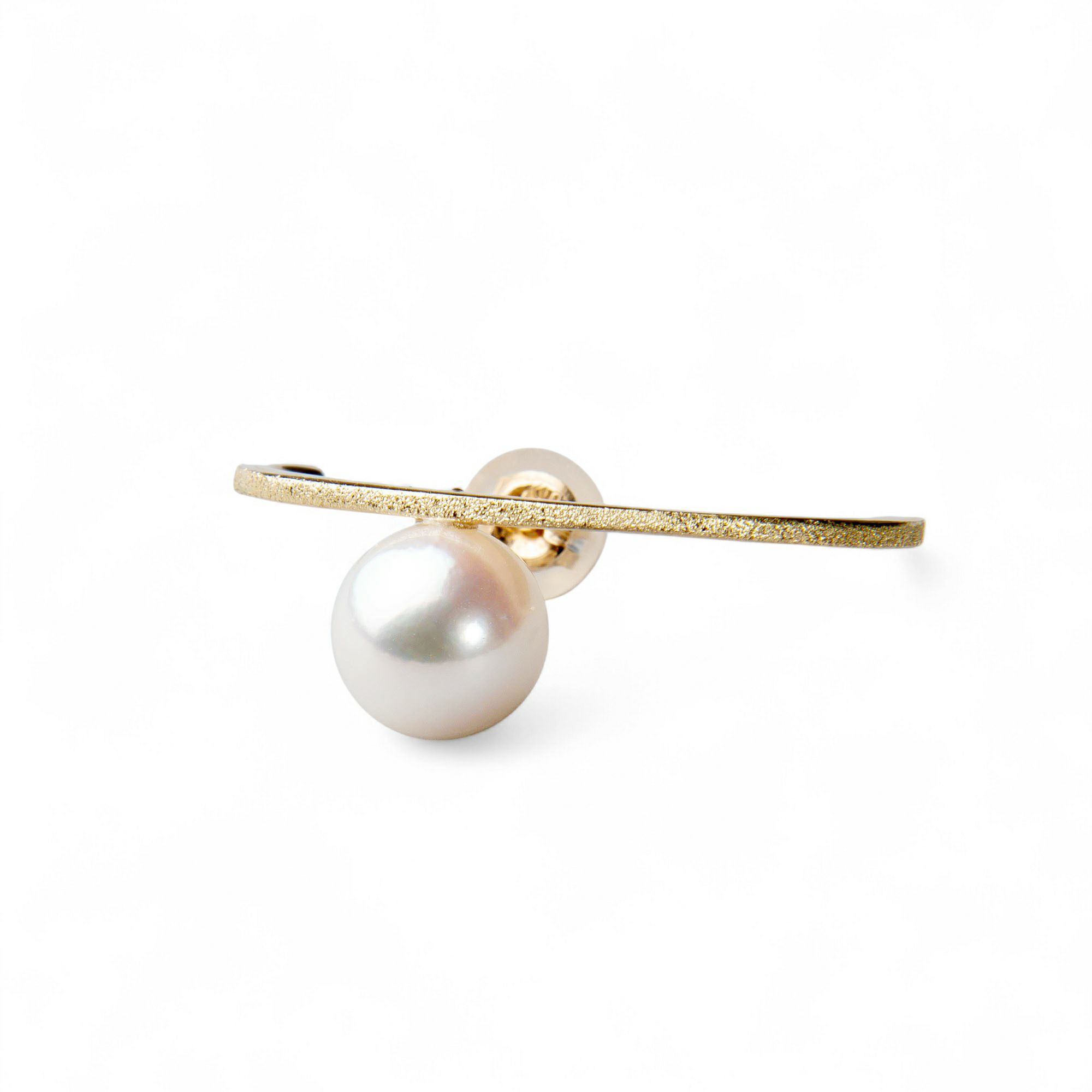 あこや真珠 カフ風ピアス 7.5-8.0mm K10YG（片耳販売）