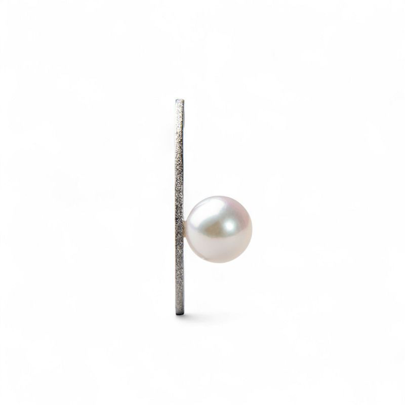 Arrow Akoya pearls earrings 7.58.0mm K10WG (one ear) Akoya pearls