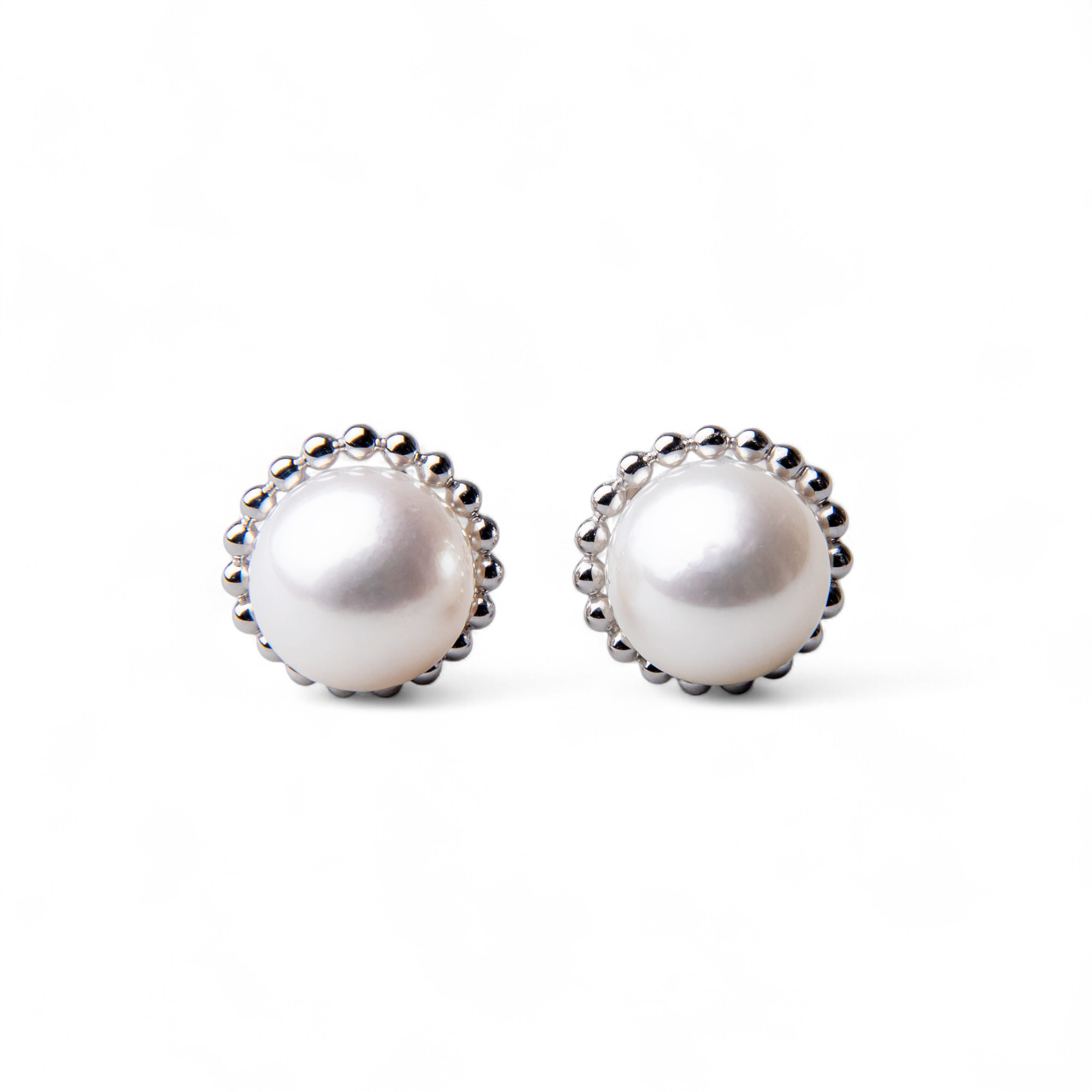 LUXE あこや真珠 ピアス9.0-9.5mm K18WG/K18YG | あこや真珠ピアス 