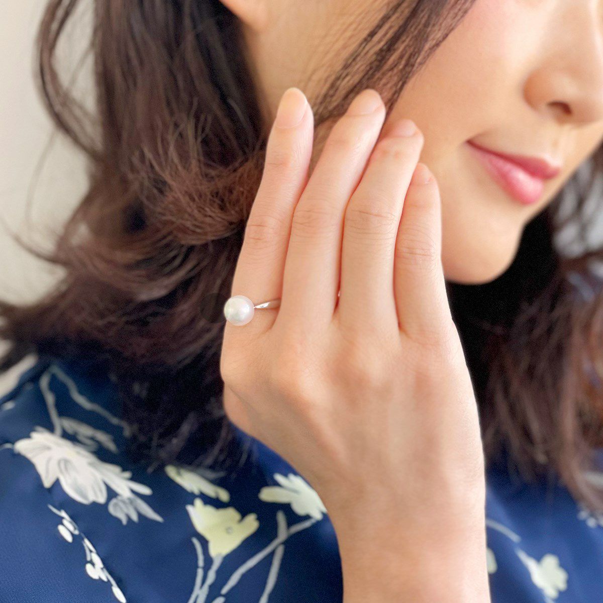 LUXE あこや真珠 リング9.0-9.5mm PT900 | あこや真珠リング 
