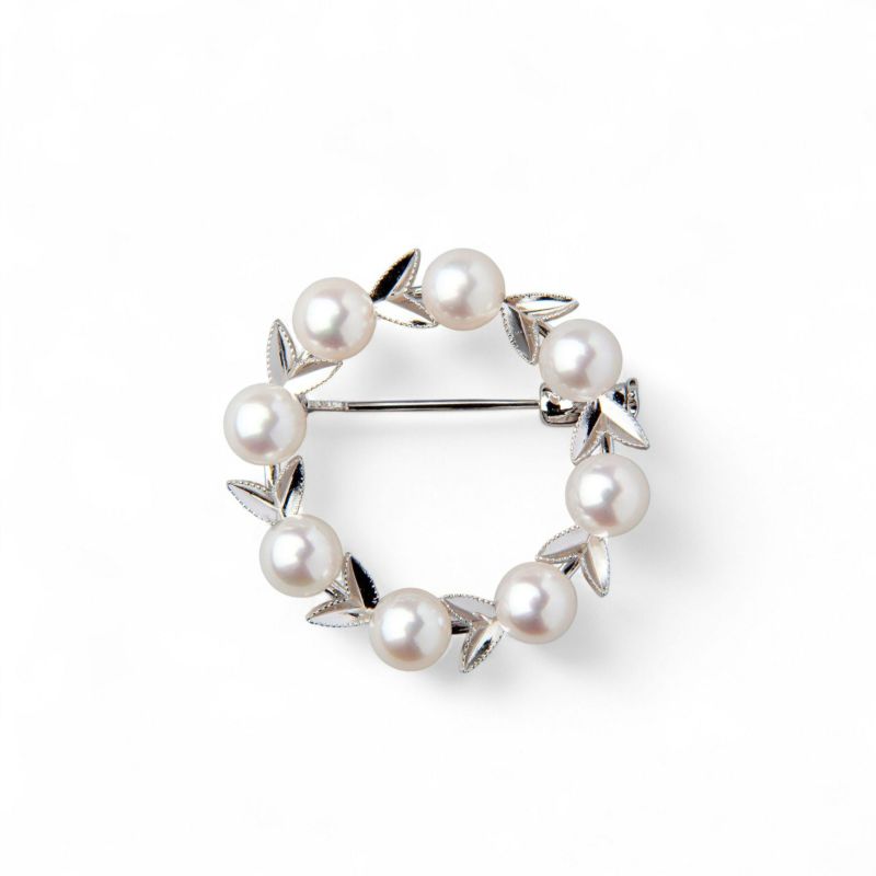 あこや真珠 ブローチ5.5-6.0mm　SV925 サークル