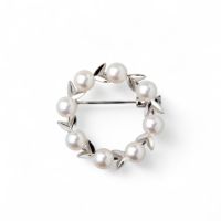 あこや真珠 ブローチ5.5-6.0mm　SV925 サークル