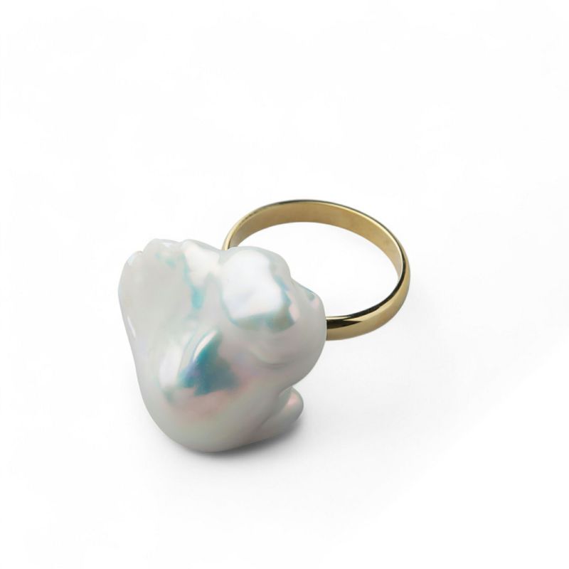 淡水真珠バロックパール 超大珠20mm　リング　K18