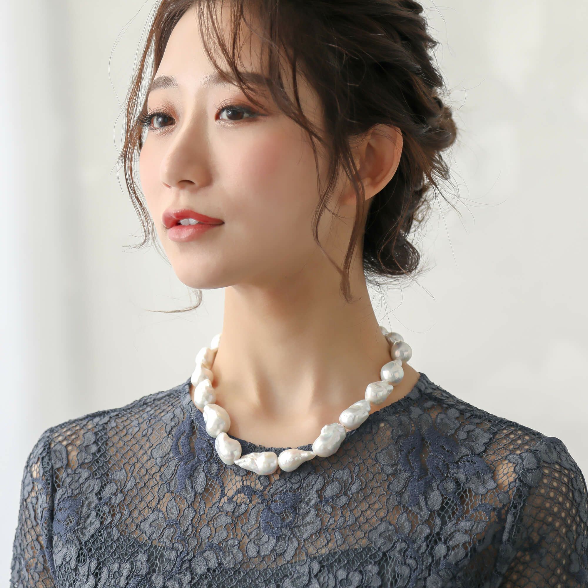 淡水バロック真珠 ネックレス15-18mm -Unique+- | 淡水真珠ネックレス 